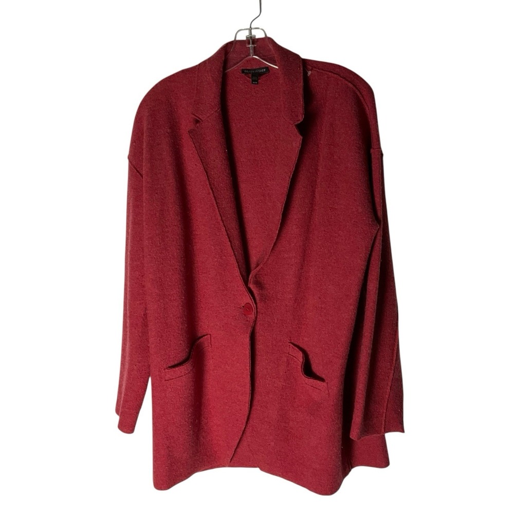 Eileen Fisher Merino Wool‎ Knit Blazer Sweater